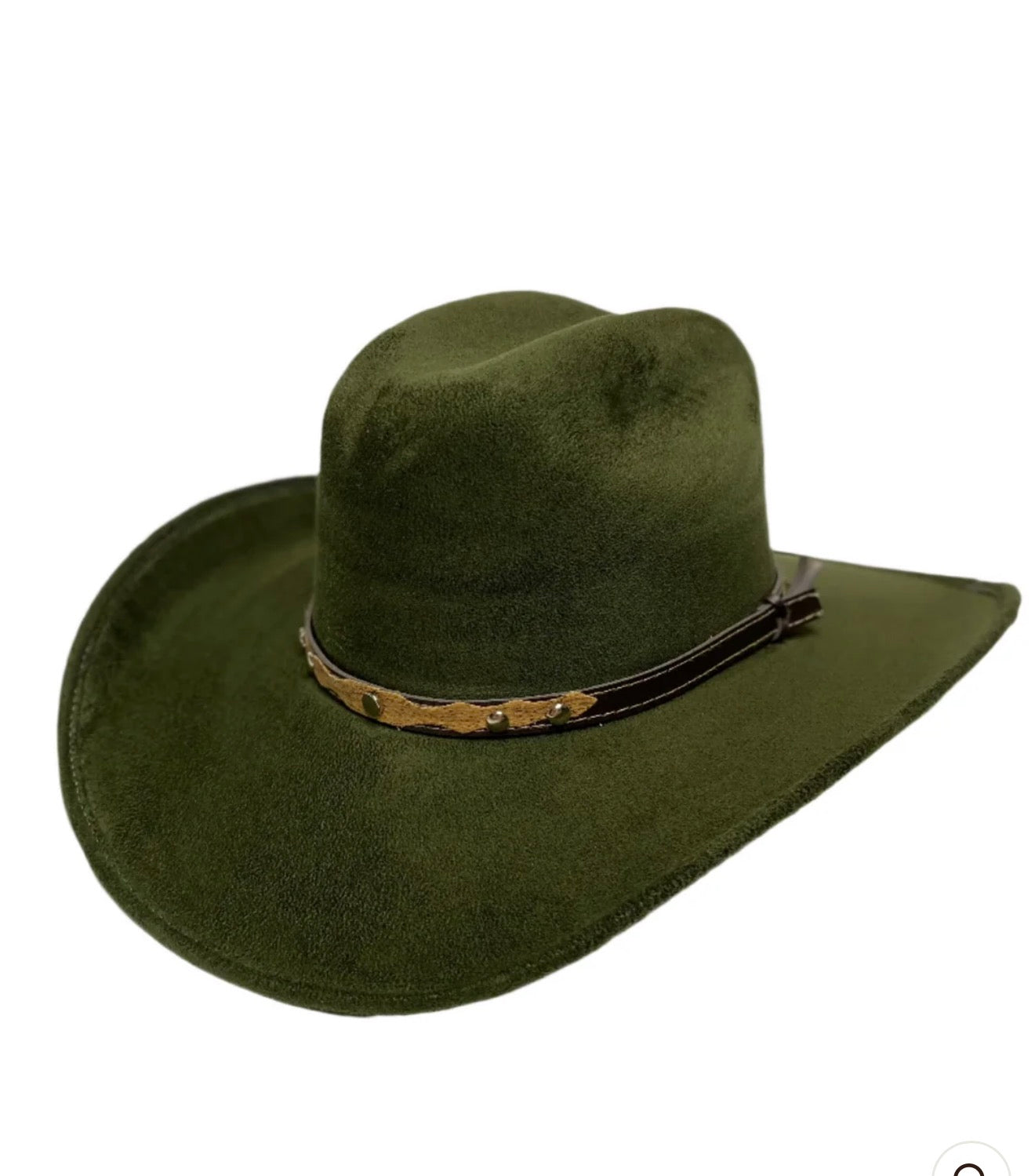 Vegan Suede Cattleman Western Hat (Low Crown)