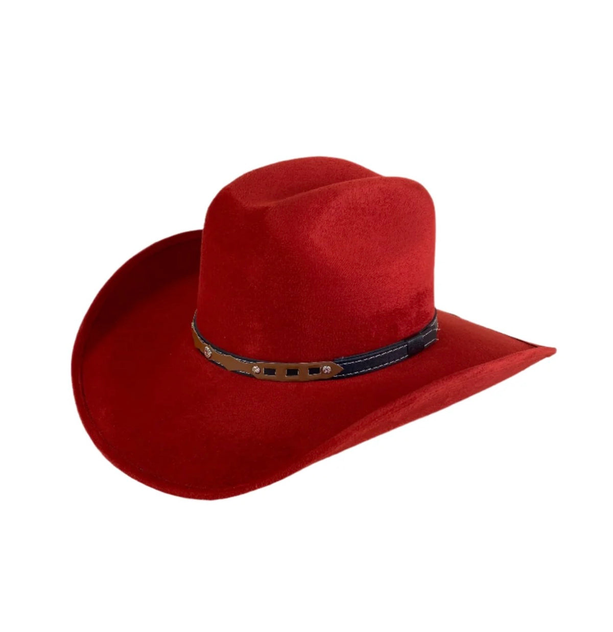 Vegan Suede Cattleman Western Hat (Low Crown)