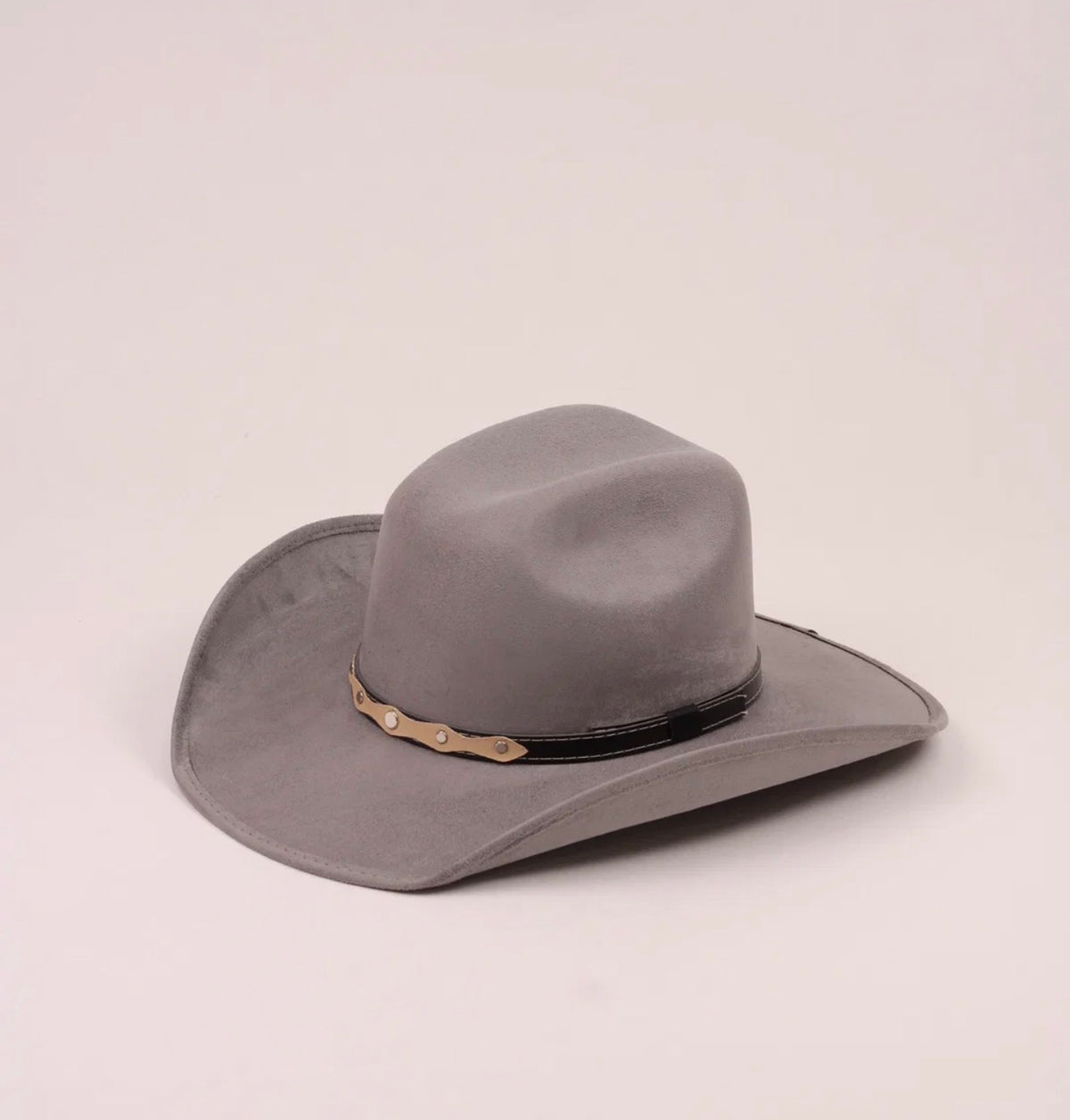 Vegan Suede Cattleman Western Hat (Low Crown)