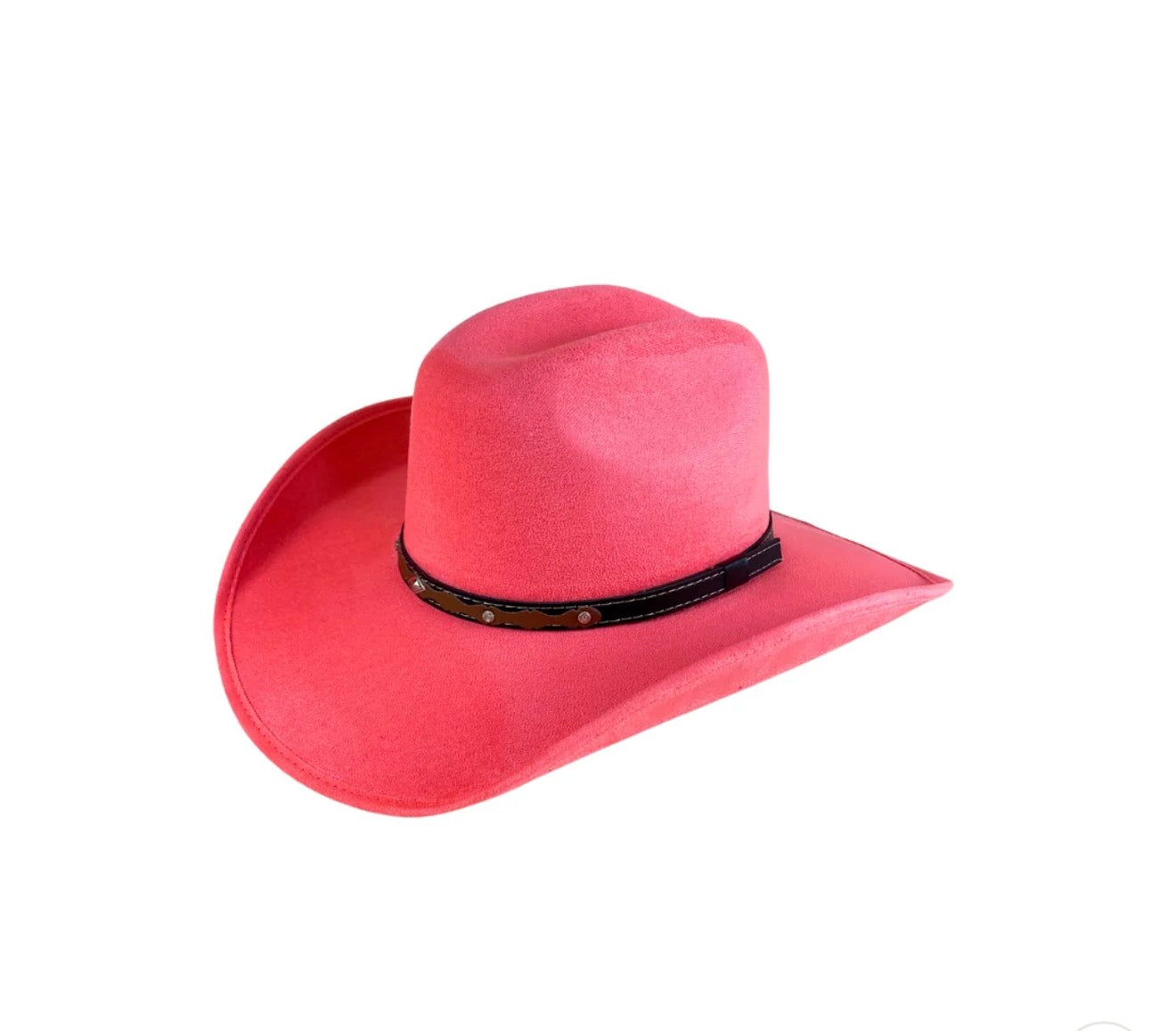 Vegan Suede Cattleman Western Hat (Low Crown)
