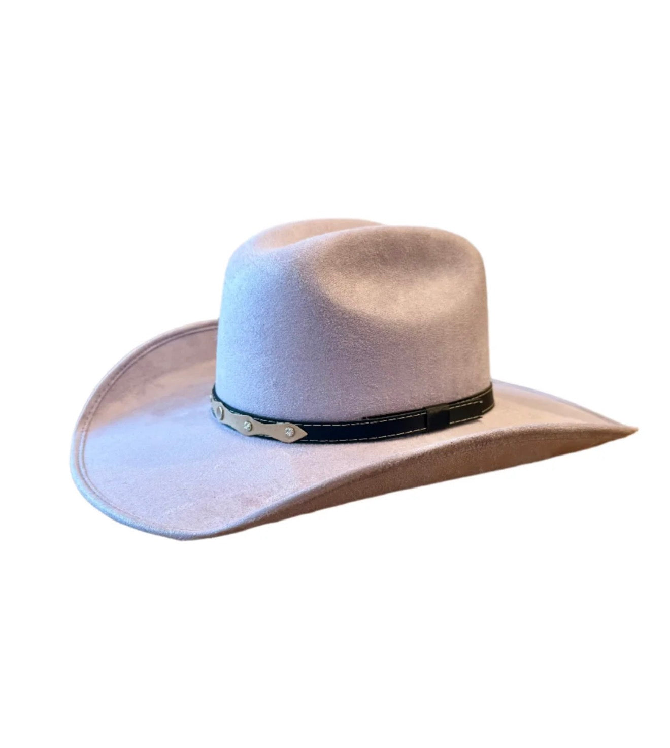 Vegan Suede Cattleman Western Hat (Low Crown)