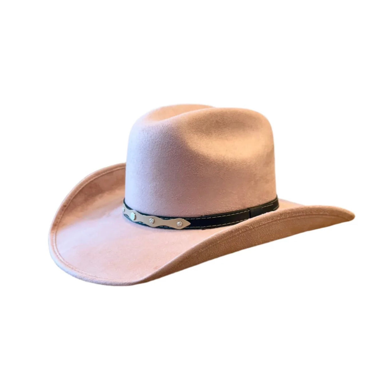 Vegan Suede Cattleman Western Hat (Low Crown)