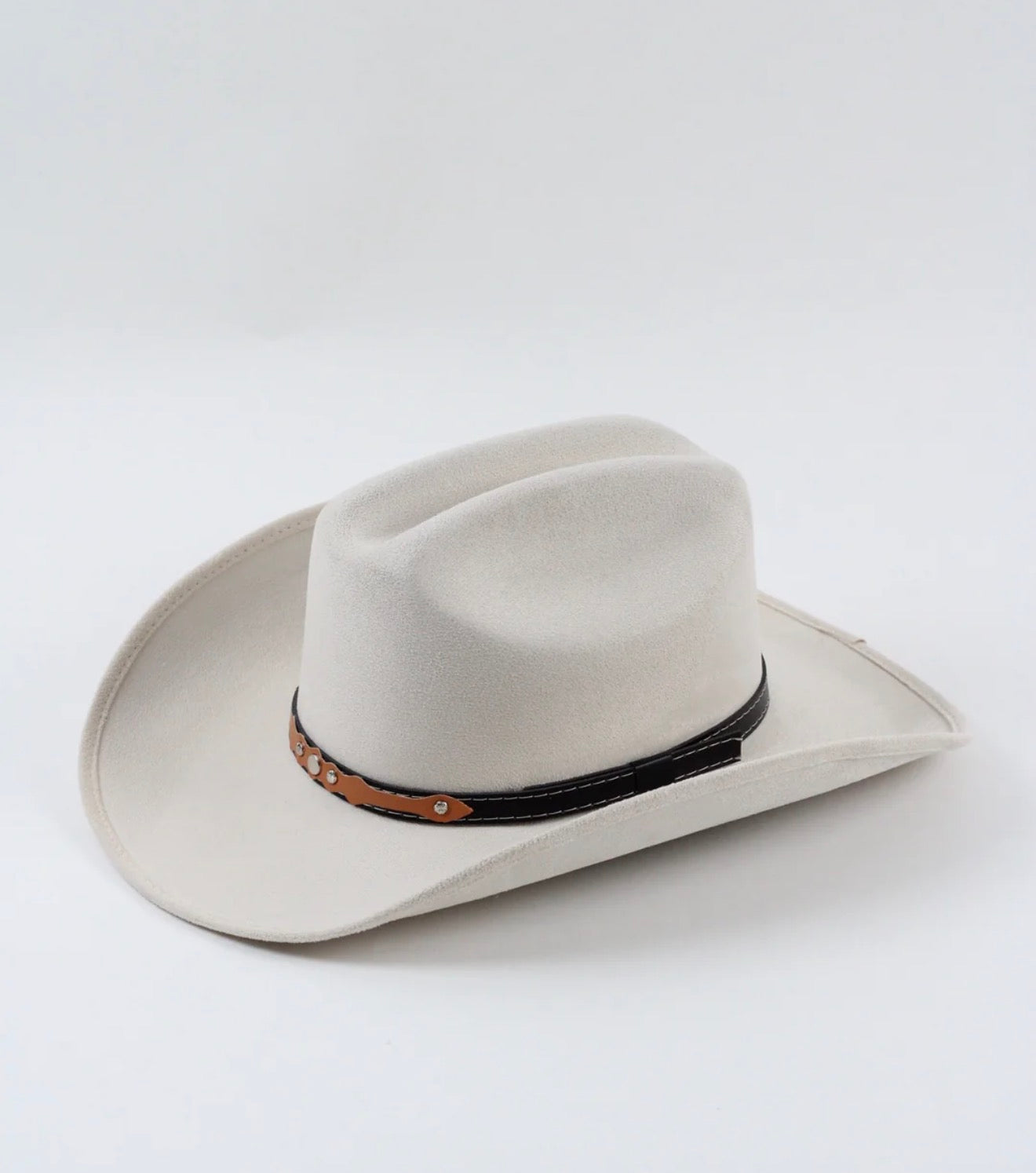 Vegan Suede Traditional Cattleman Western Hat