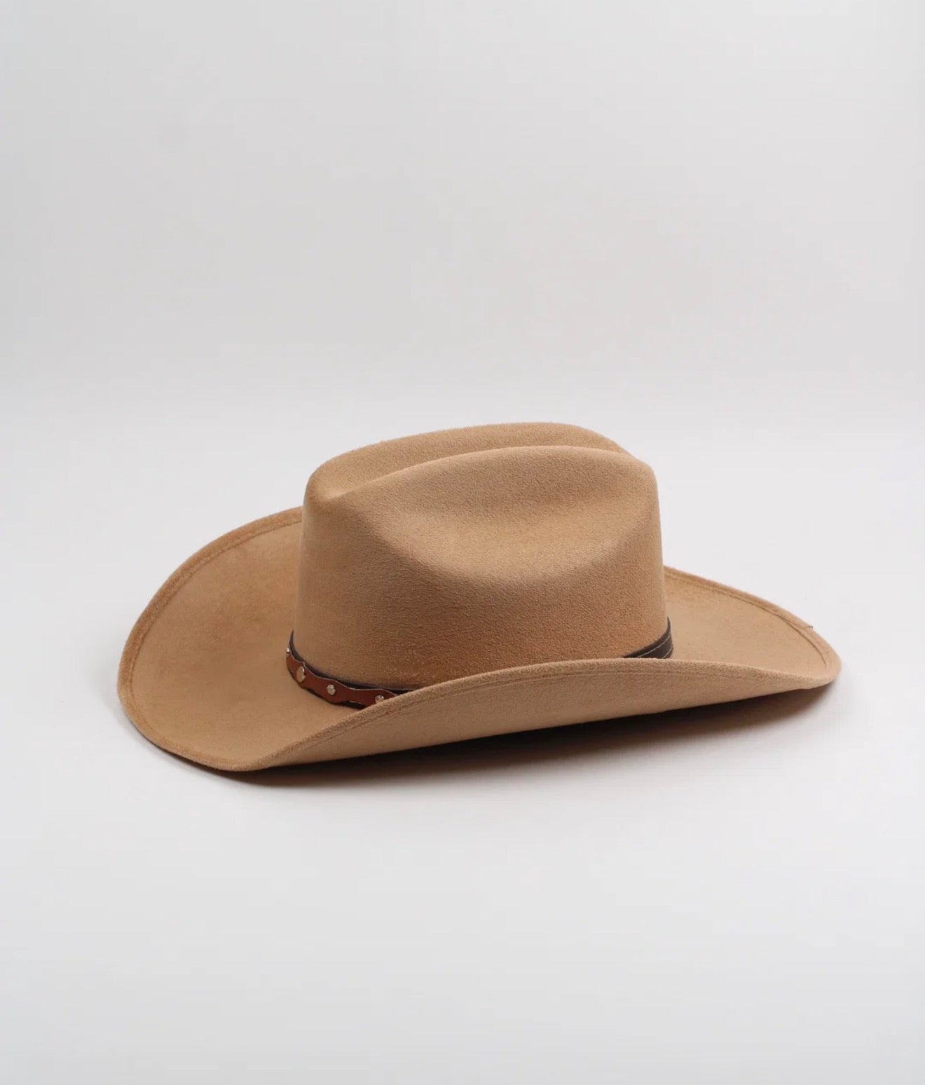 Vegan Suede Traditional Cattleman Western Hat