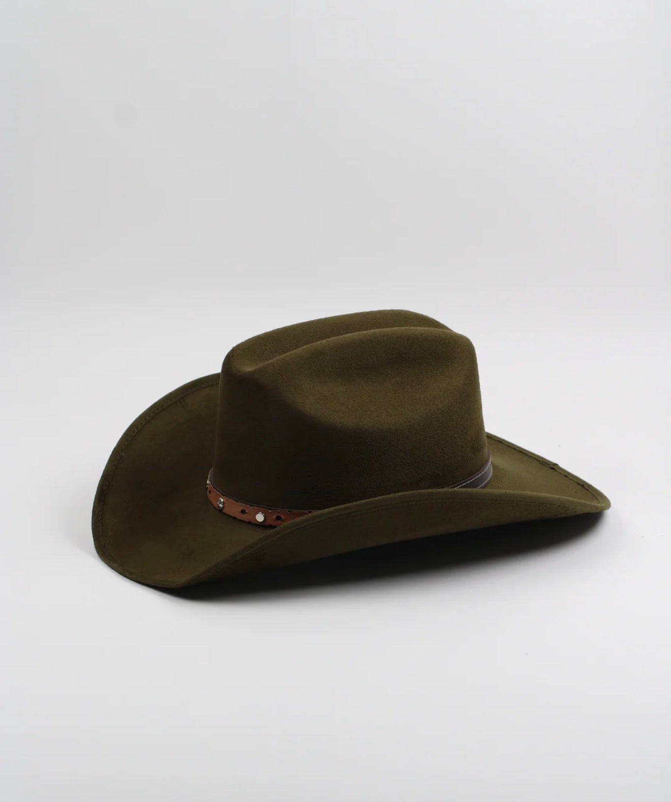 Vegan Suede Traditional Cattleman Western Hat