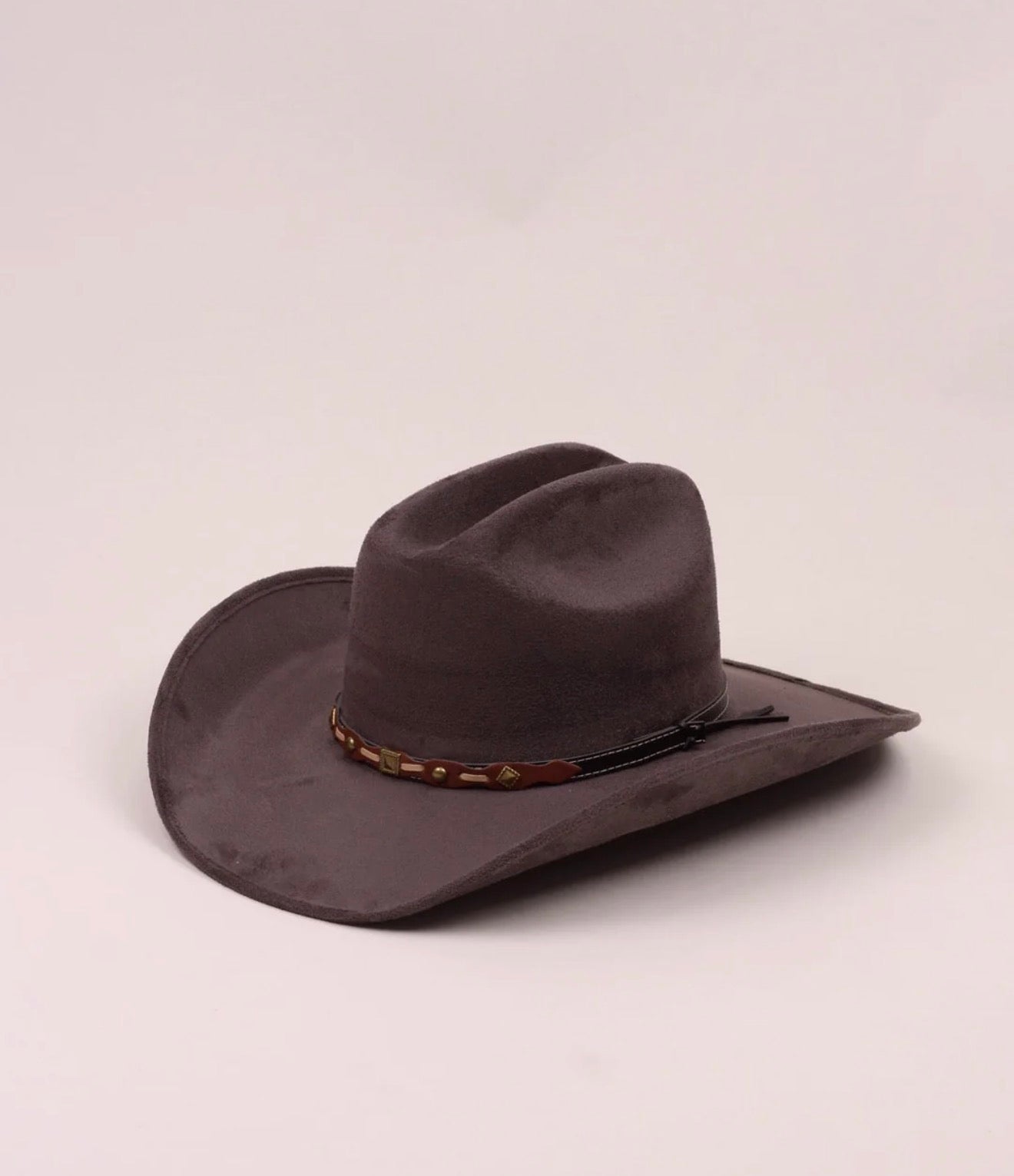 Vegan Suede Traditional Cattleman Western Hat