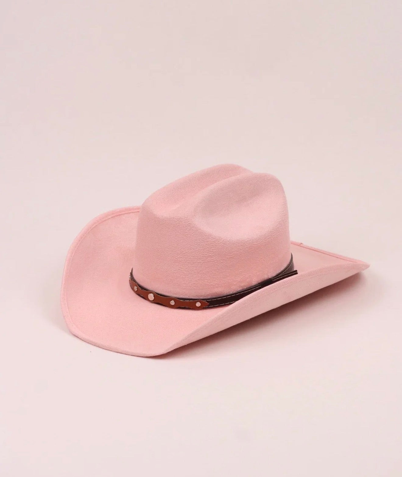 Vegan Suede Traditional Cattleman Western Hat