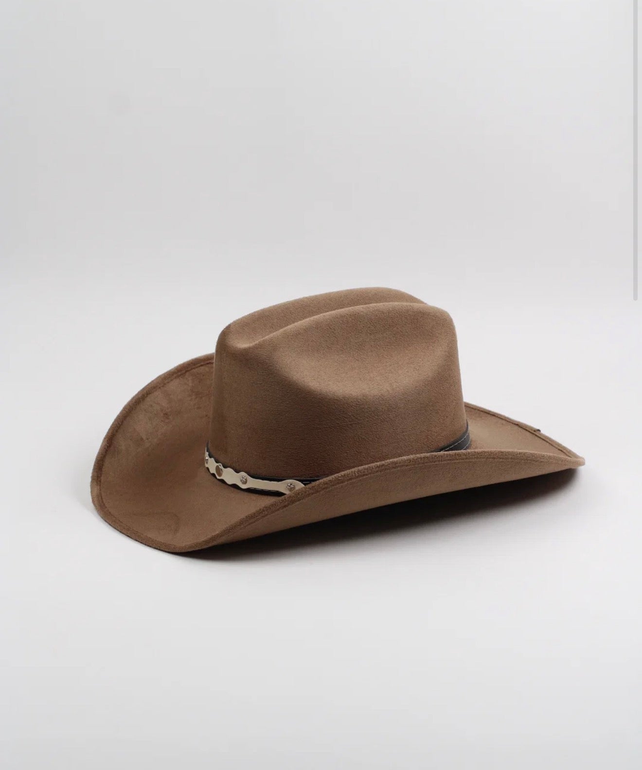 Vegan Suede Traditional Cattleman Western Hat