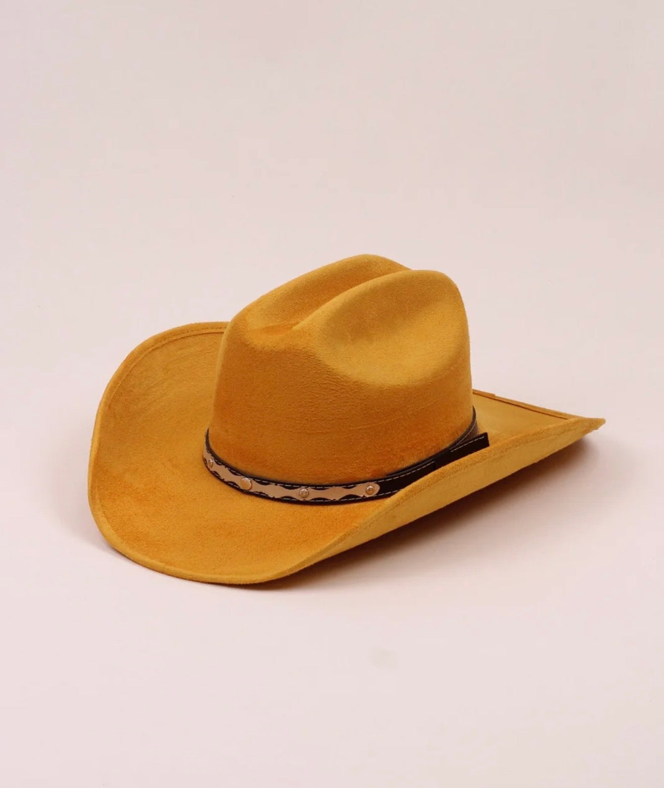 Vegan Suede Traditional Cattleman Western Hat