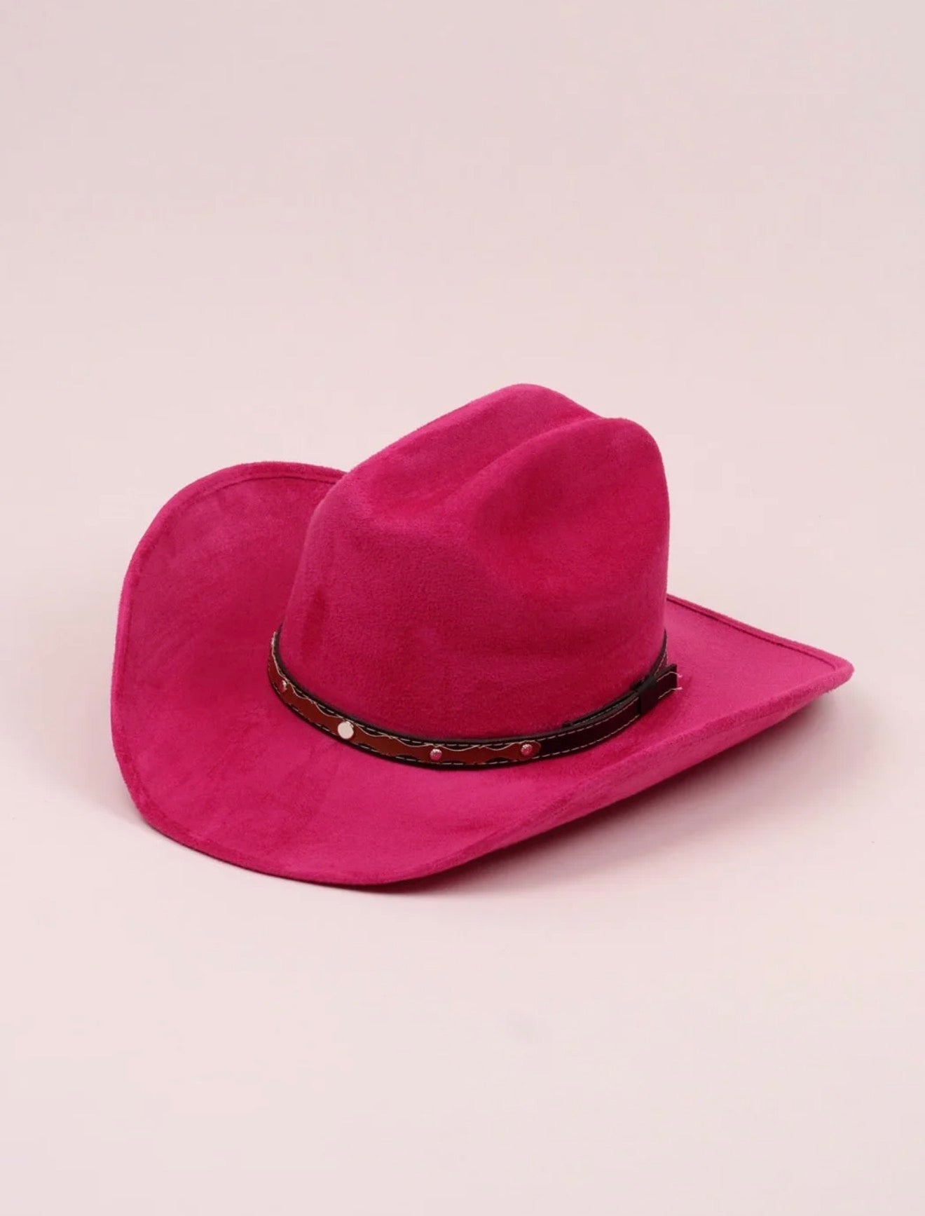 Vegan Suede Traditional Cattleman Western Hat