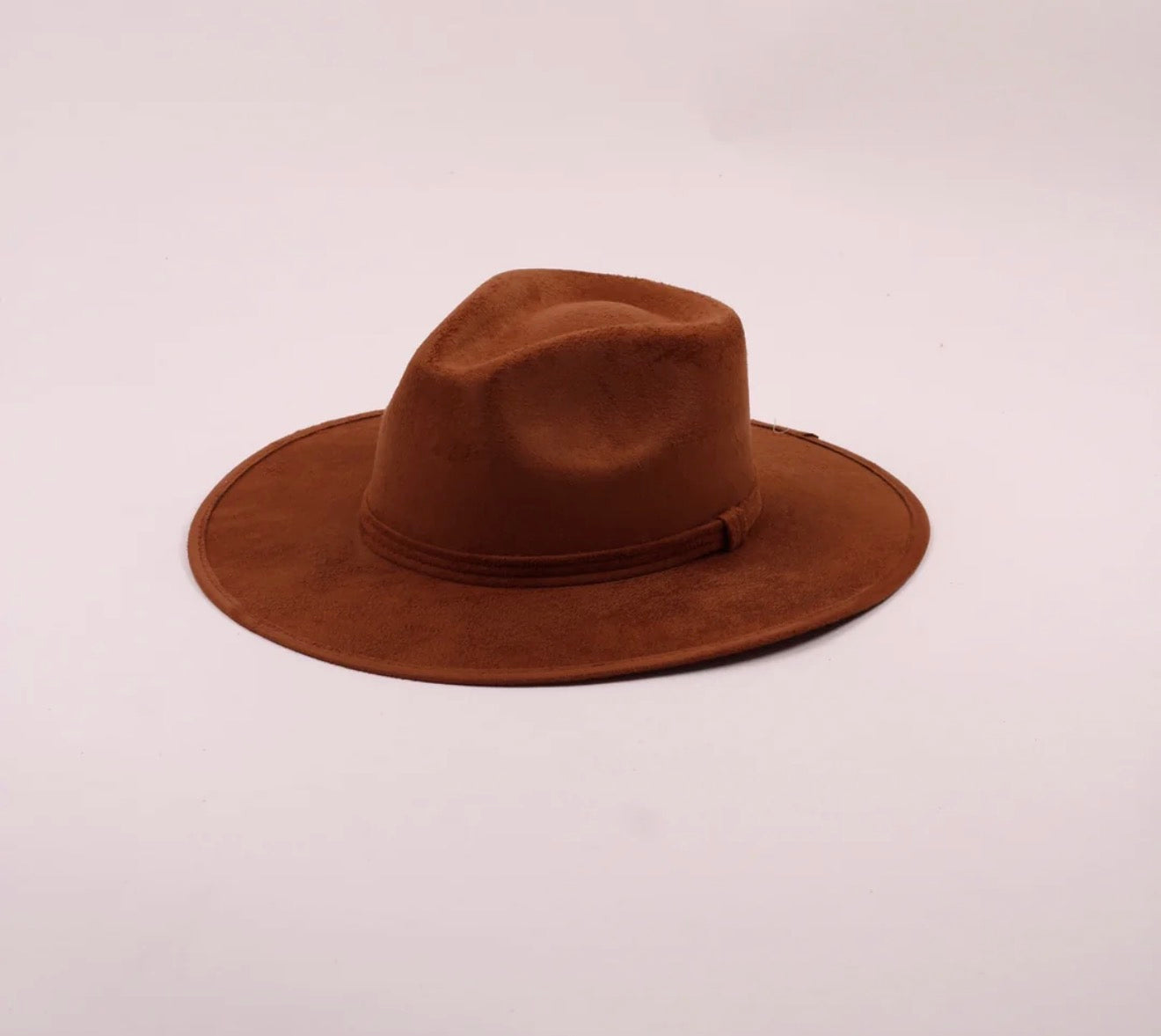 Vegan Suede Fedora Hat