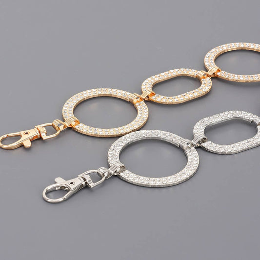 Hoops & Loops Rhinestone Chain Belt