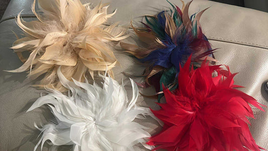 Flower Feather Adornment Large