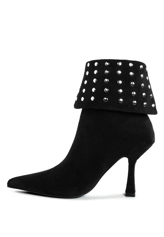 Piccini Stud Embellished Foldover Boots