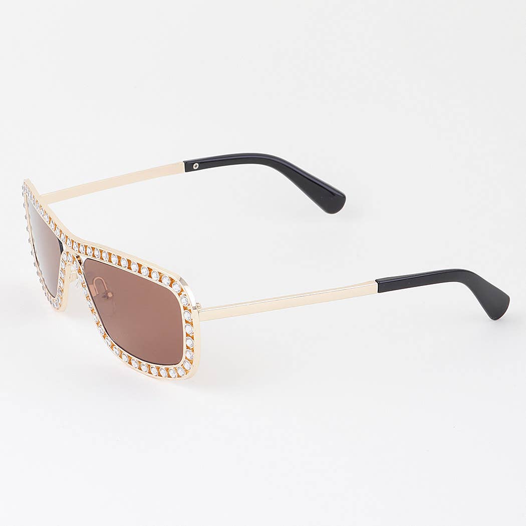 Crystal Rhinestone Wrap Around Sunglasses
