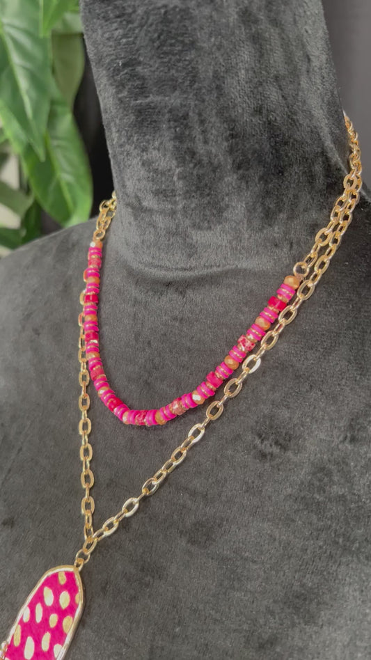 Necklace Pink/Gold